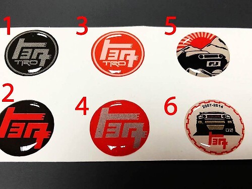 TRD TEQ Style Domed Resin Badge Decal for Toyota FJ Cruiser