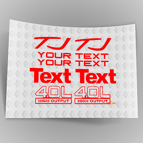 Sport 4.0 High Output Stickers Decals Kit for Jeep Wrangler YJ TJ