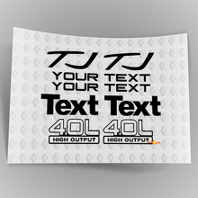 Sport 4.0 High Output Stickers Decals Kit for Jeep Wrangler YJ TJ 3