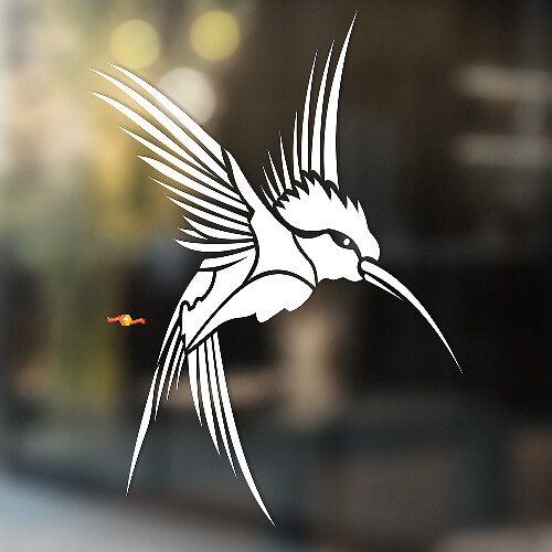 Flying Hummingbird Universal Vinyl Decal Sticker
