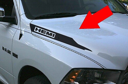 Sport Hood Vinyl Stripes Decals Stickers fits Dodge Ram 1500 2500 Rebel