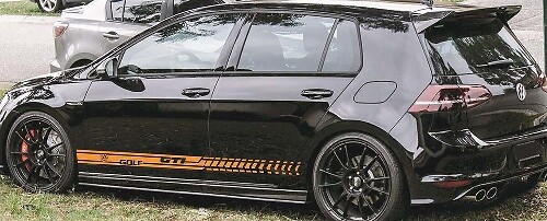 Branded Side Door Stripe Vinyl Decal Kit for Volkswagen Golf GTI MK5-7