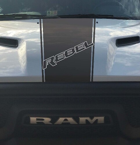 Factory Style Hood Racing Stripe Vinyl fits Dodge Ram Rebel 5.7 L 2023