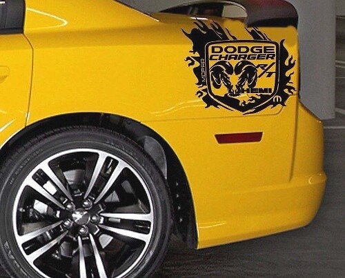 Back Fender Graphic Decal Sticker Custom fits Dodge Charger