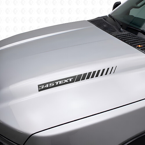 345 Hemi Style Custom Hood Stripes Vinyl Decals for Dodge Ram & Charger_1