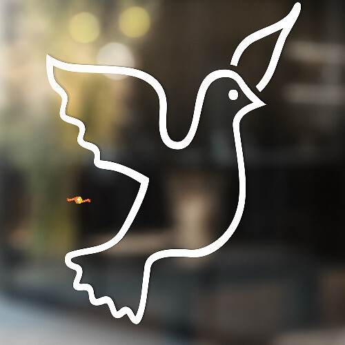 Dove Outline Style Art Universal Vinyl Decal Sticker
