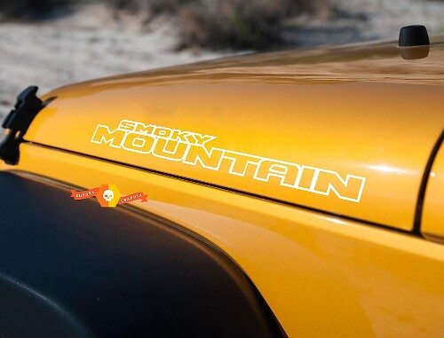Smoky Mountain Hood Vinyl Decal for Jeep Wrangler JK 