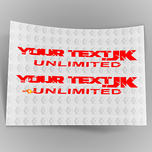 Unlimited Side Fender Body Sticker Decal Pair Distressed for Jeep Wrangler JK JL