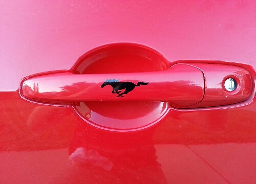 Small Pony Door Handle Vinyl Decals for Musclecar Mustang 1994-1998