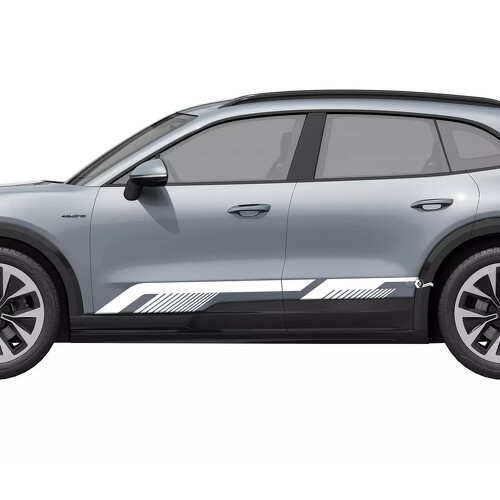 Thin Lines Side Rocker Panel Vinyl Decal Sticker for Porsche Cayenne Electric
