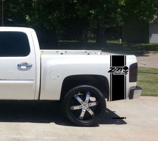 Chevrolet Z71 OFF ROAD Punisher Bed Stripe Decals for CHEVY GMC Pickup Truck