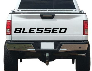 Blessed Decal Tailgate vinyl sticker Grateful Thankful Fits 4x4 off road WB23