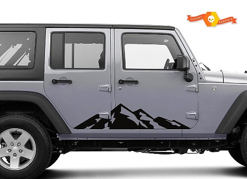 Mountain Style Side Vinyl Decals for Jeep Wrangler