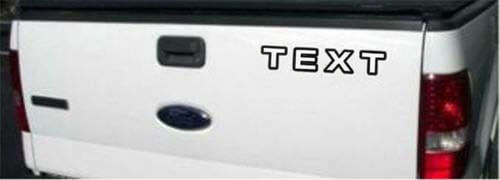 TEXT Outlined Tailgate Vinyl Decal for Musclecar Truck 1992-1995