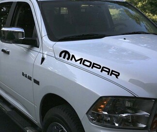 2 MOPAR Truck car vinyl 4x20 decal rebel sticker Dodge Ram hood both sides Hemi new