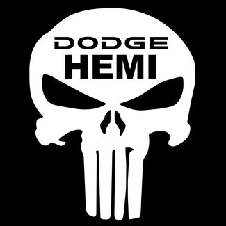 Dodge Hemi Punisher Skull hood Vinyl Decal Graphic Sticker Ram