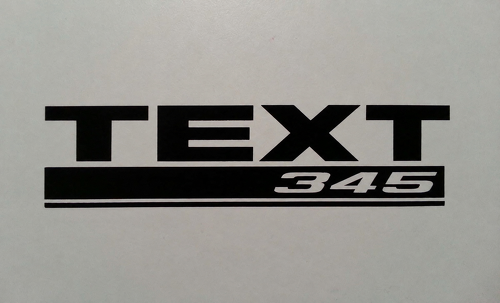 345 Hemi Style Custom TEXT 5.7 Accent Universal Vinyl Decal Sticker for Dodge Challenger