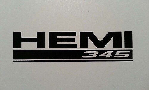 Hemi 345 Vinyl Decal for Dodge Ram Challenger Charger 