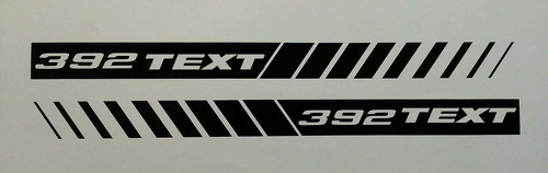 392 Hemi Custom TEXT Strobe Stripes Hood Vinyl Decal Sticker for Dodge Charger