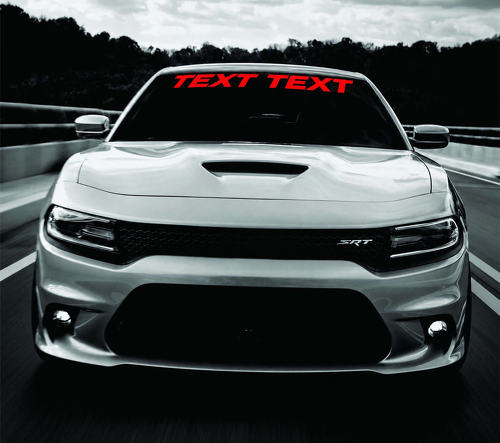 Scat Pack Style TEXT TEXT Banner Windshield Vinyl Decal Sticker for Dodge Charger