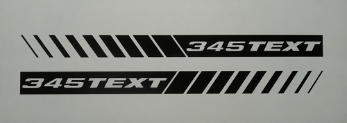 345 Hemi Style Custom TEXT Linear Stripes Hood Vinyl Decal Sticker for Dodge Charger