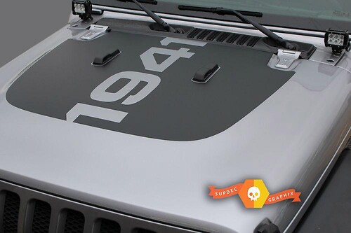 1941 Blackout Style Hood Vinyl Decal Sticker for Jeep Wrangler JL 2017-present