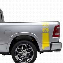 5.7L Custom Hemi Bed Side Stripes Vinyl Decal Set Dodge Ram 1500-3500_5