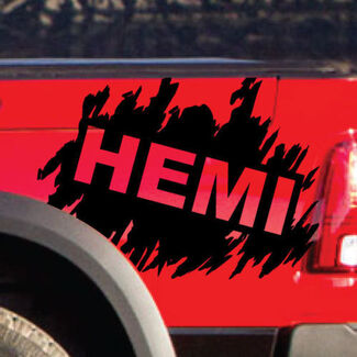 Hemi Dodge Ram Distressed Vinyl Decal Tailgate Truck SUV Vehicle Graphic Pickup