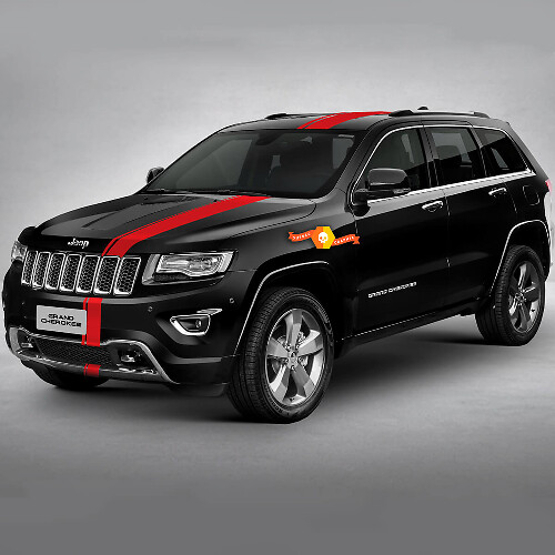 6 Inch Offset Rally Stripe Decal Kit for Jeep Grand Cherokee