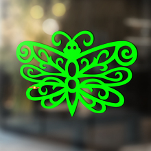 Lacy Butterfly Silhouette Universal Vinyl Decal Sticker_2