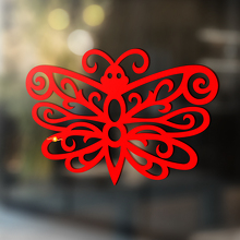 Lacy Butterfly Silhouette Universal Vinyl Decal Sticker_3