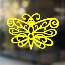 Lacy Butterfly Silhouette Universal Vinyl Decal Sticker_4
