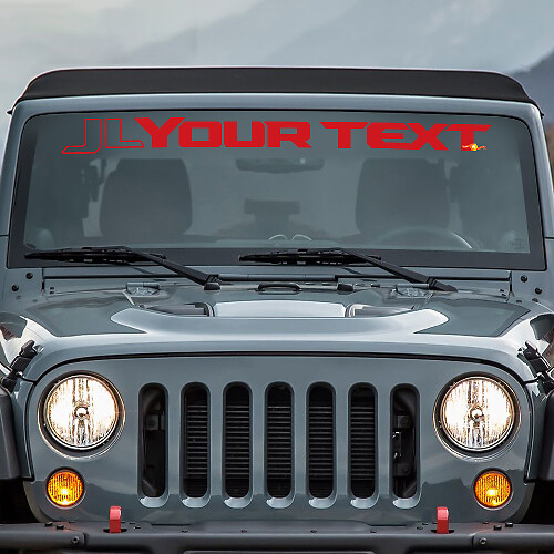Custom Lettering Windshield Vinyl Decal Sticker for Jeep Wrangler