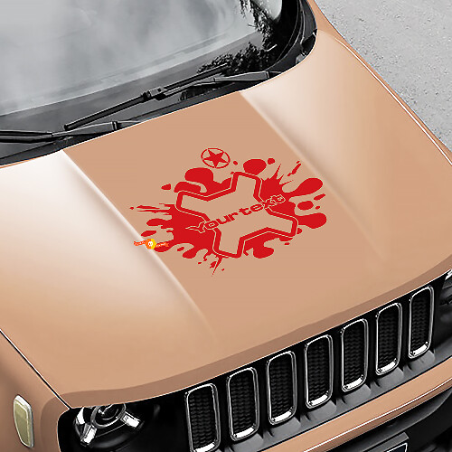 Logo Splash Army Star Grunge Graphic Vinyl Decal Sticker Hood Side for Jeep Renegade