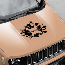Logo Splash Army Star Grunge Graphic Vinyl Decal Sticker Hood Side for Jeep Renegade 3