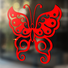 Butterfly Silhouette Swirls Wings Universal Vinyl Decal Sticker_2