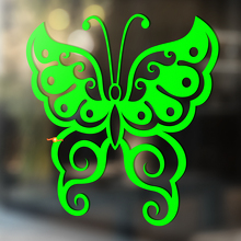 Butterfly Silhouette Swirls Wings Universal Vinyl Decal Sticker_3