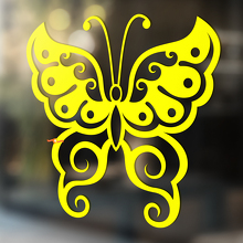 Butterfly Silhouette Swirls Wings Universal Vinyl Decal Sticker_4