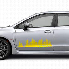 Forest Style Custom Door Vinyl Decal Kit for Suba Impreza_5