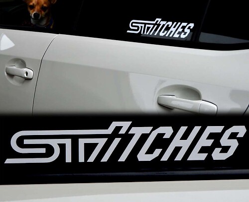STI Stitches Window Vinyl Decal Sticker for Subaru 