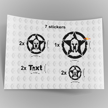 Spartan Star Decal Stickers Hood Door Fender for Jeep TJ JK CJ YJ JL Rubicon 3