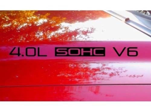 4.0L Sohc V6 Hood Vinyl Decal Sticker