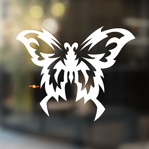 Butterfly with Sharp Lines Universal Vinyl Decal Sticker_1