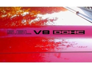 Hood decal x2 5.6L V8 DOHC text sticker SUV 4x4 car truck