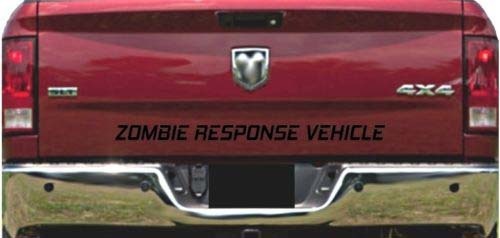 Zombie Response Vehicle Tailgate Vinyl Decal for Trucks