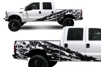 Vinyl Decal Nightmare Wrap Kit for Ford F-250/F-350 Truck 1999-2006 Matte Black