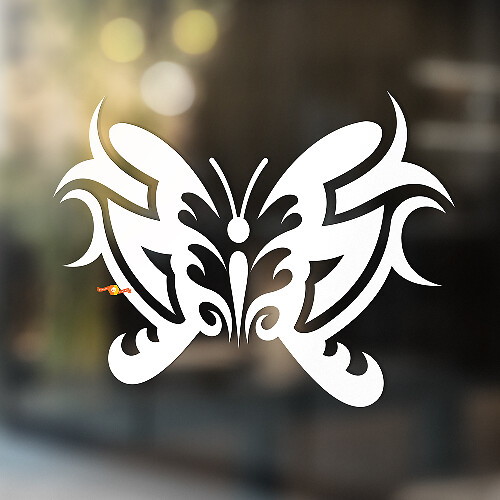 Spiked Butterfly Universal Vinyl Decal Sticker
