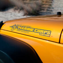 Custom Marine Corps Edition Side Hood Vinyl Decal Set for Jeep Wrangler_2