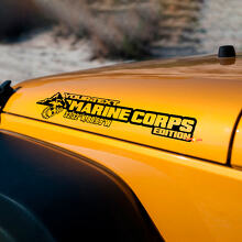Custom Marine Corps Edition Side Hood Vinyl Decal Set for Jeep Wrangler_3