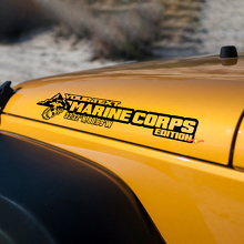 Marine Corps USMC Side Hood Vinyl Graphic Sticker Decal 27 Inch x 5 Inch for Jeep Wrangler 3